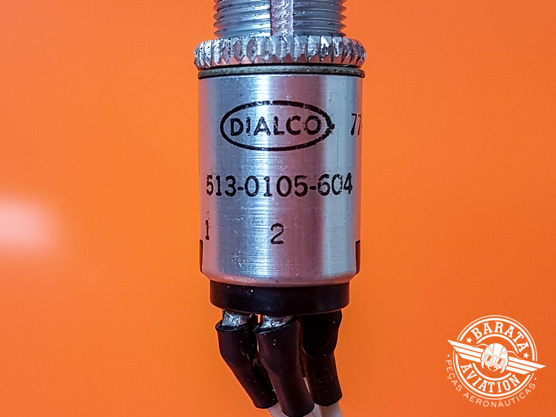 Interruptor com Luz Verde de Controle de Dial Dialco P/N 513-0105-604