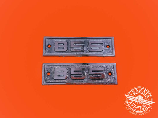 Set of 2 - Beechcraft Baron Emblems - Model Identification Emblem - P/N 96-000128