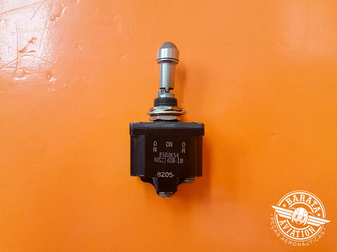 MS27408-1N CH TOGGLE SWITCH 3 POSITIONS AUX FUEL PUMP LOCKING LEVER