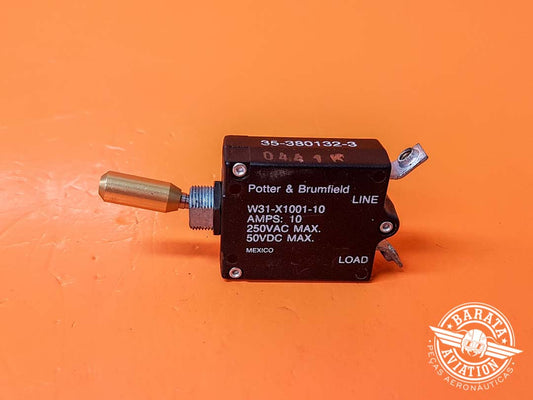 Interruptor de temperatura de Pitot de 10 amperios, número de pieza 35-380132-3 / W31-X1001-10