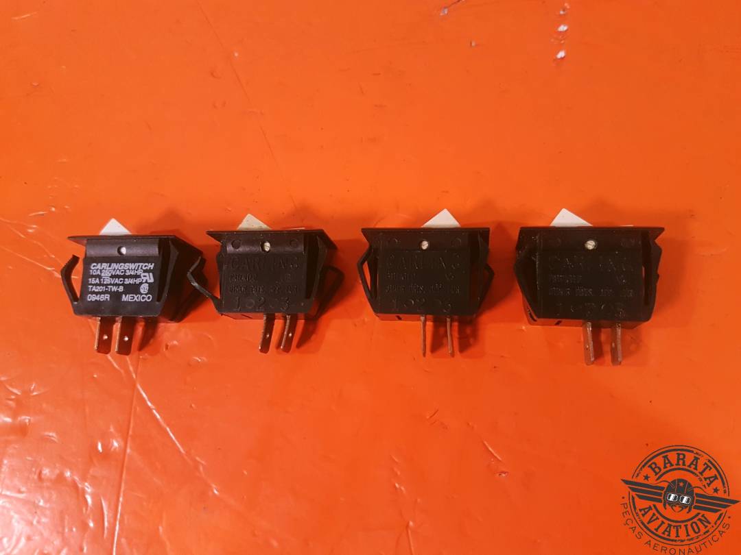 S2160-1 CARLING SET OF 4 MINI ROCKER SWITCH 10A/15A - 250VAC/125VAC