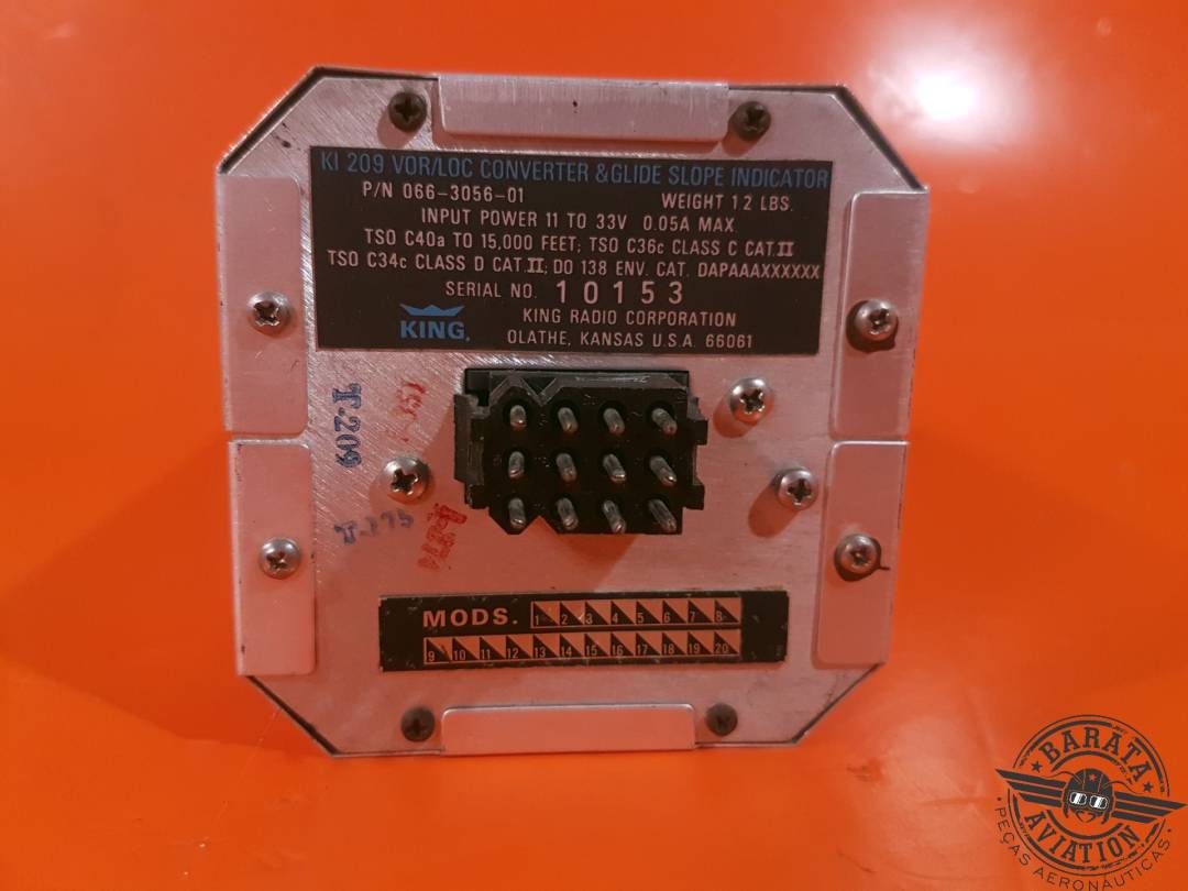 066-3056-01 KI 209 VOR/LOC CONVERTER & GLIDE SLOPE INDICATOR