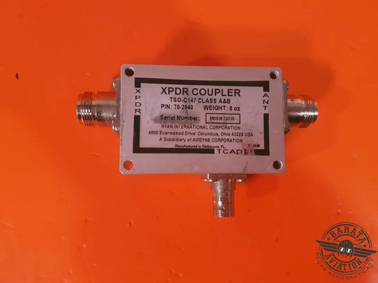 RYAN INTERNATIONAL XPDR COUPLER TRANSPONDER  P/N: 70-204