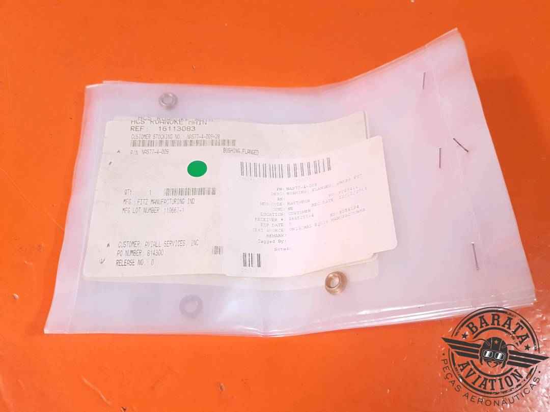 SET OF 6 BUSHING, FALANGED, PRESS FIT NEW SURPLUS P/N: NAS77-4-009