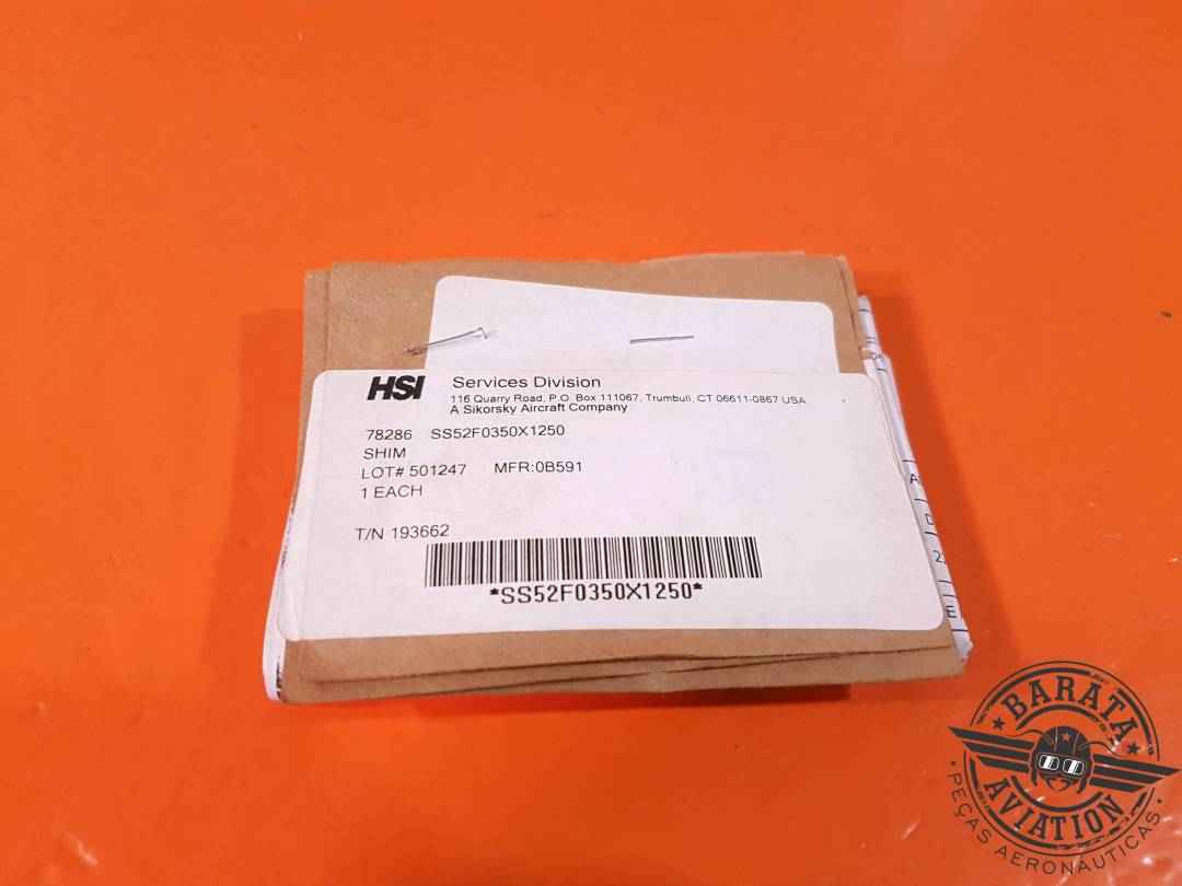 SHIM NEW SURPLUS P/N SS52F0350X1250 CADA UNIDADE