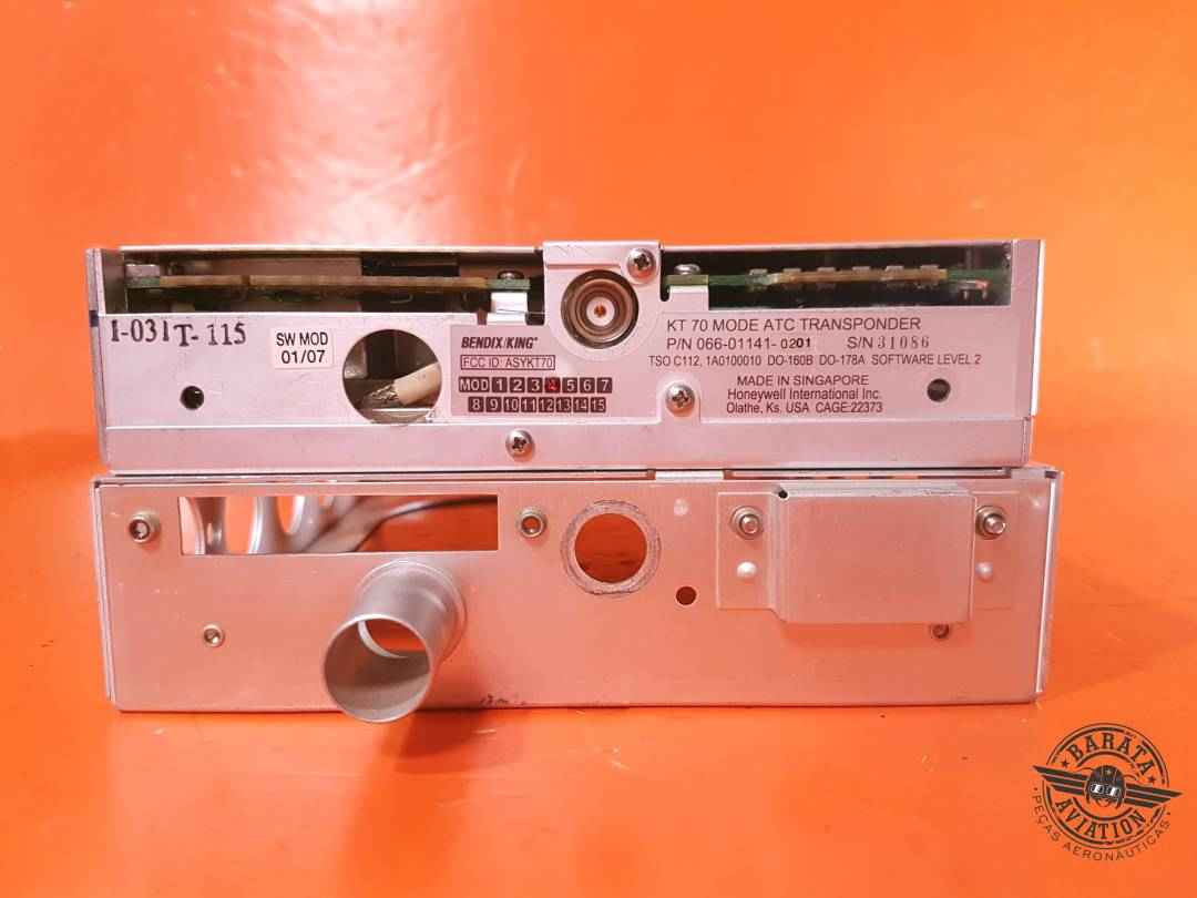 066-01141-0201 Bendix King KT-70 Transponder - Modo ATC - Com Gaveta