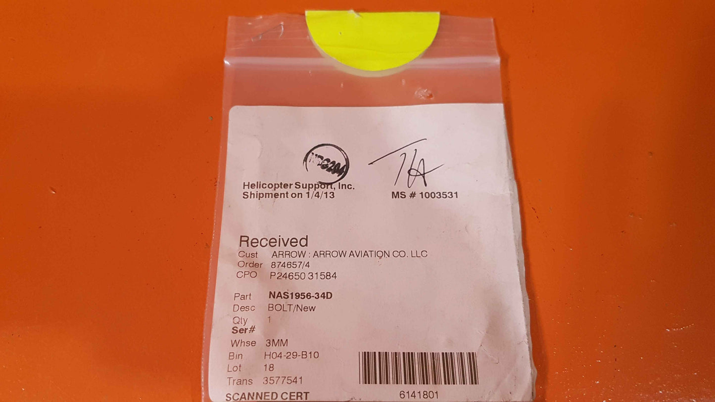 NAS1956-34D Sikorsky Kit of 2 Bolts