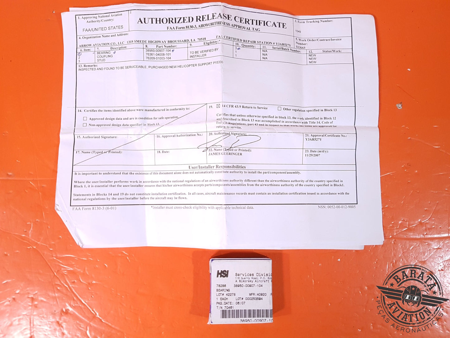 COJINETE N.º DE PARTE: 38950-00907-104