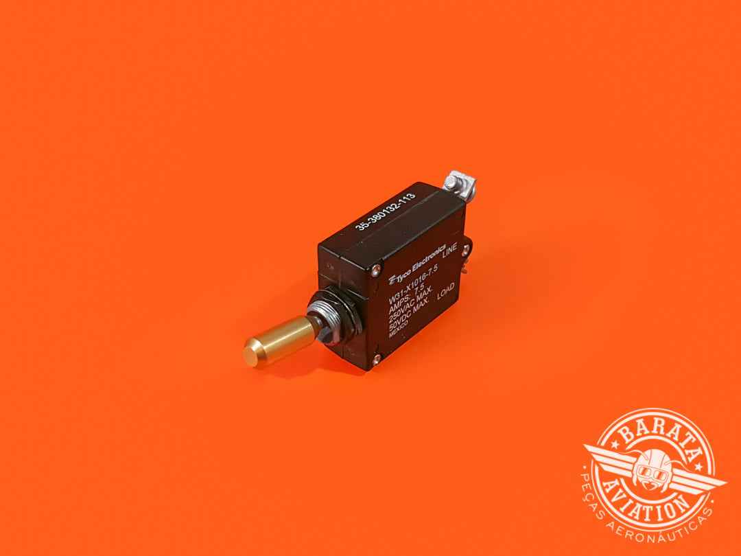 CIRCUIT BREAKER SWITCH 7.5 AMPS - P/N 35-380132-113