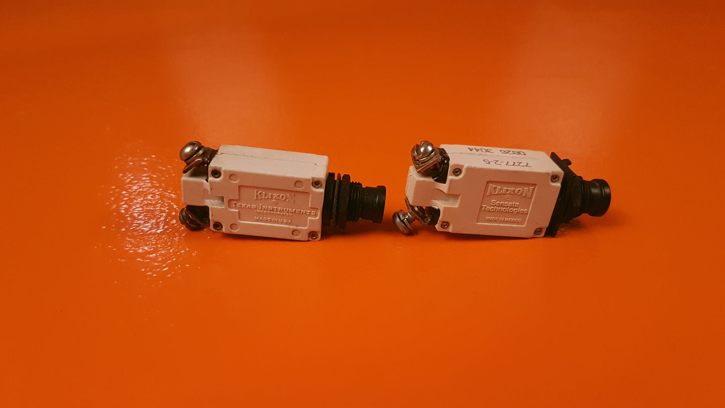 7277-2-5 Klixon Kit Of 2 Circuit Breakers