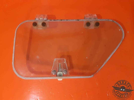 35-410291-219 BEECHCRAFT STORM WINDOW ASSY GREEN  W/ HINGES