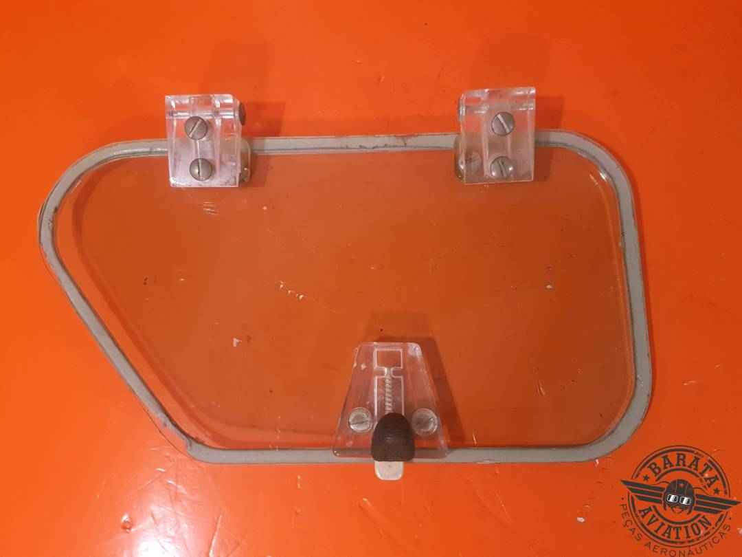 35-410291-219 BEECHCRAFT STORM WINDOW ASSY GREEN  W/ HINGES