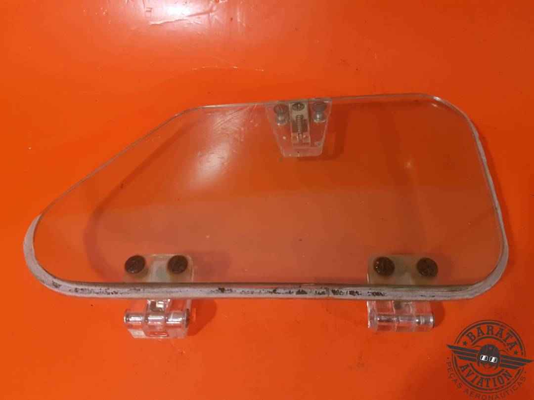 35-410291-219 BEECHCRAFT STORM WINDOW ASSY GREEN  W/ HINGES