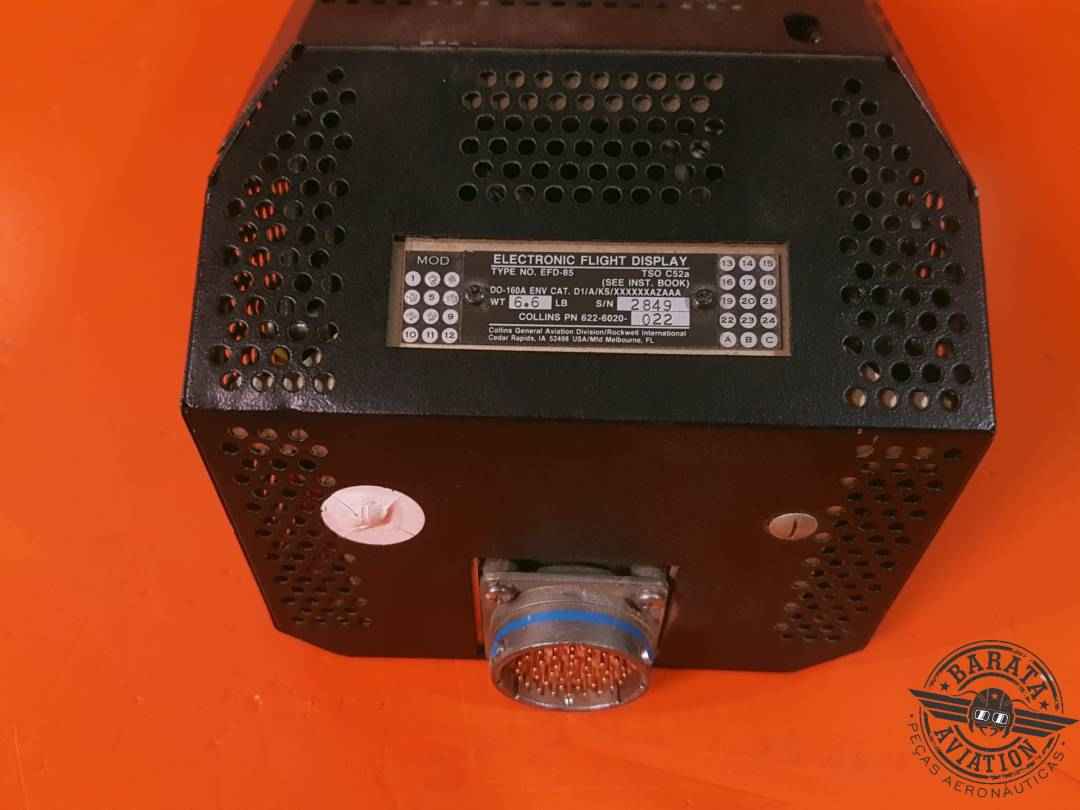 COLLINS EFD-85 ELETRONIC FLIGHT DISPLAY P/N1: 622-6020-022