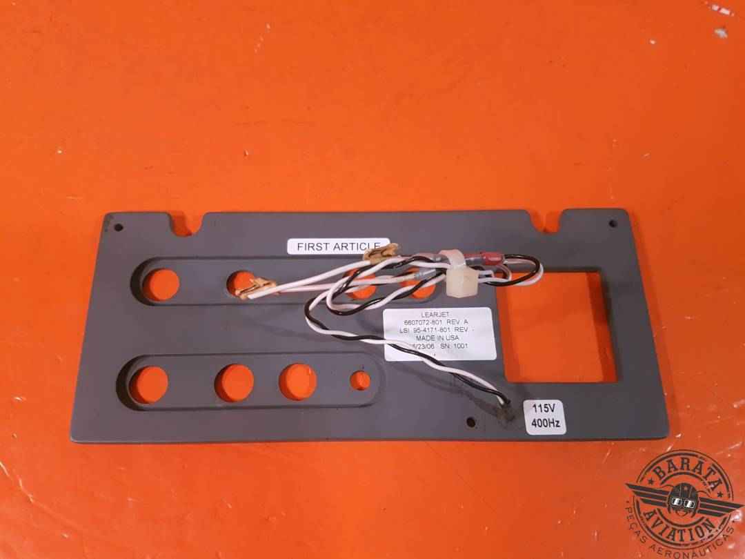 LEARJET OVERLAY SWITCH PANEL-PILOT  115v - 400Hz P/N  6607072-801