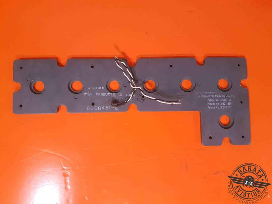 BOMBARDIER OVERLAY  PANEL ELETRIC P/N: 6608451-2