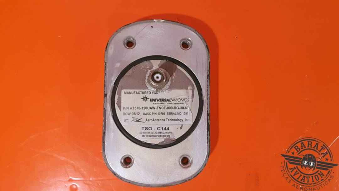 UNIVERSAL AVIONICS GPS ANTENNA P/N AT575-126W-TNCF-000-RG-30-NM