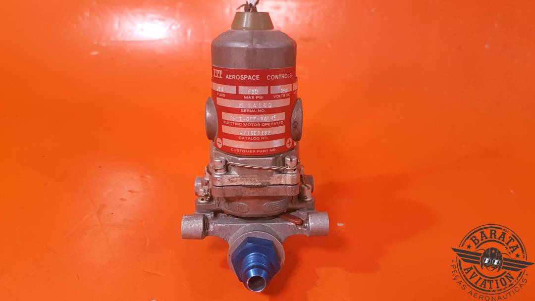 ITT AEROSPACE FUEL SHUT OFF BALL VALVE 28 VDC P/N: AV16E1182