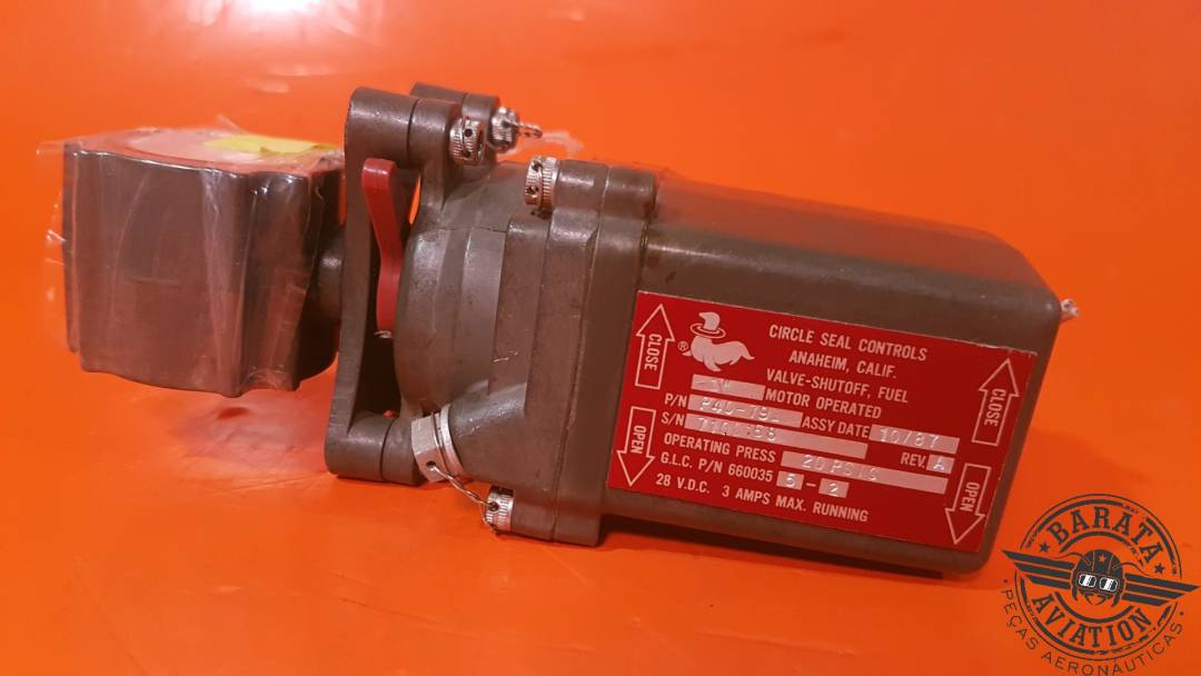 CIRCLE VALVE ASSY - SHUTOFF FUEL 28 VDC/3AMPS P/N: P40-791