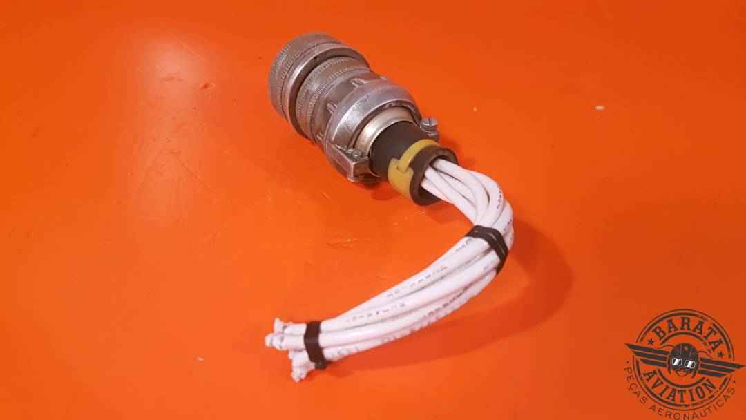 BENDIX CIRCULAR CONNECTOR ASSY W/ WIRING P/N: MS3106A24-10PW