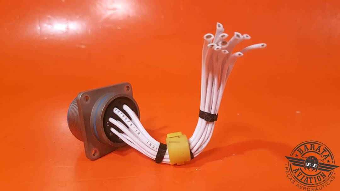 CIRCULAR CONNECTOR ASSY AMPHENOL W/ WIRING P/N: MS3106A24-10P