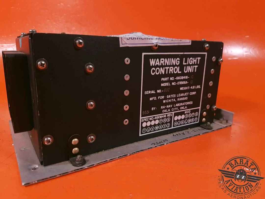 GATES D3566A-10 WARNING LIGHT CONTROL UNIT P/N: 6608416-10