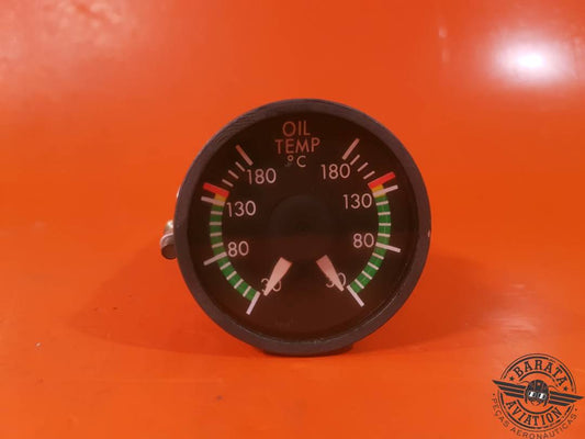 WESTON DUAL OIL TEMPERATURE INDICATOR  W/ MOUTING CLAMP P/N: 523001