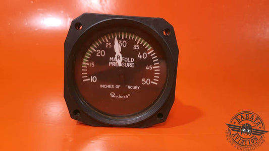 UNITED INST./BEECHCRAFT MANIFOLD PRESSURE GAGE TSO C45 P/N: 6121