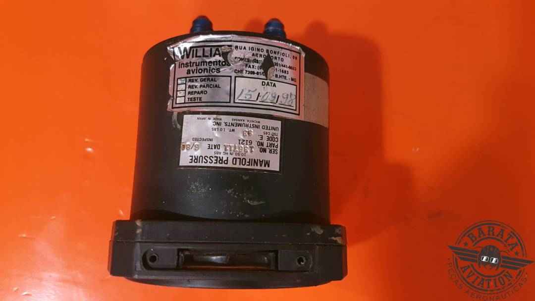 UNITED INST./BEECHCRAFT MANIFOLD PRESSURE GAGE TSO C45 P/N: 6121