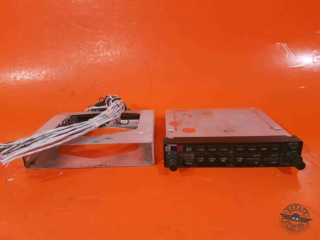 011-00401-10 Garmin GMA-340 Audio Panel - 11/33 VDC - W/ Mounting Rack Tray and Backplate