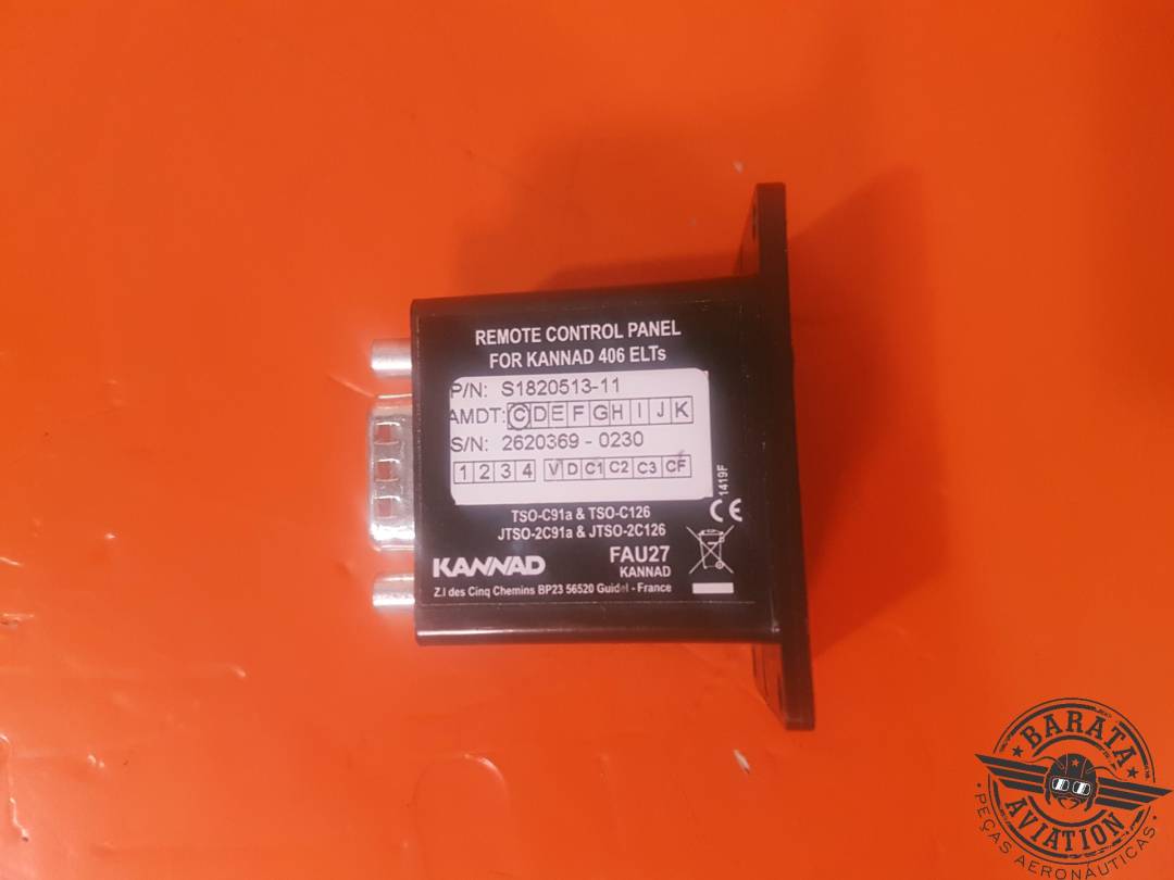 KANNAD RC200 ELT REMOTE CONTROL PANEL SWITCH W/ CONNECTOR P/N S1820513-11
