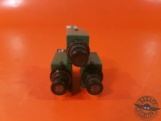 2TC12-20 KLIXON KIT OF 3 CIRCUIT BREAKERS 20 AMPS