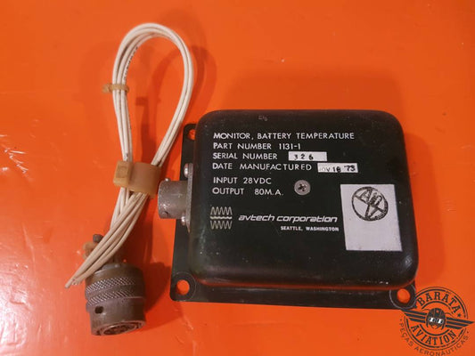 1131-1 AVTECH MONITOR BATTERY TEMPERATURE