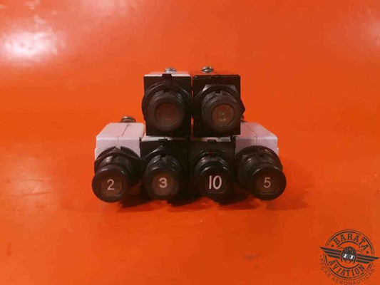 KLIXON SET OF 6 CIRCUIT BREAKERS