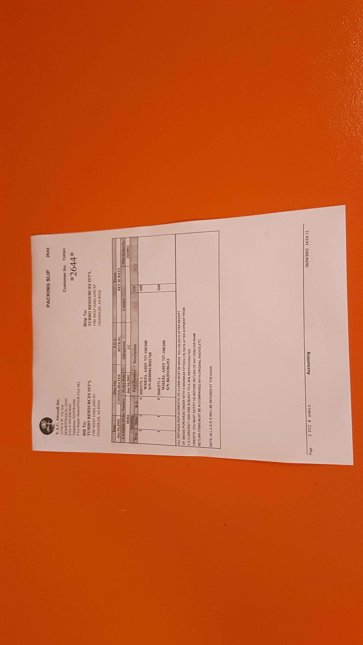 2601571-1 Bendix B737 Main Wheel Assy
