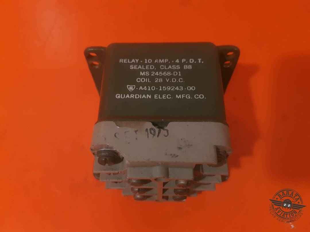 MS24568-D1 Guardian Power/Signal Relay 10 Amps - 28 vdc New Surplus