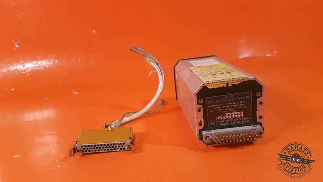 066-3034-02 King KI-204 VOR LOC CONV & Glideslope Indicator - Inoperante - Apenas retirada de Peças