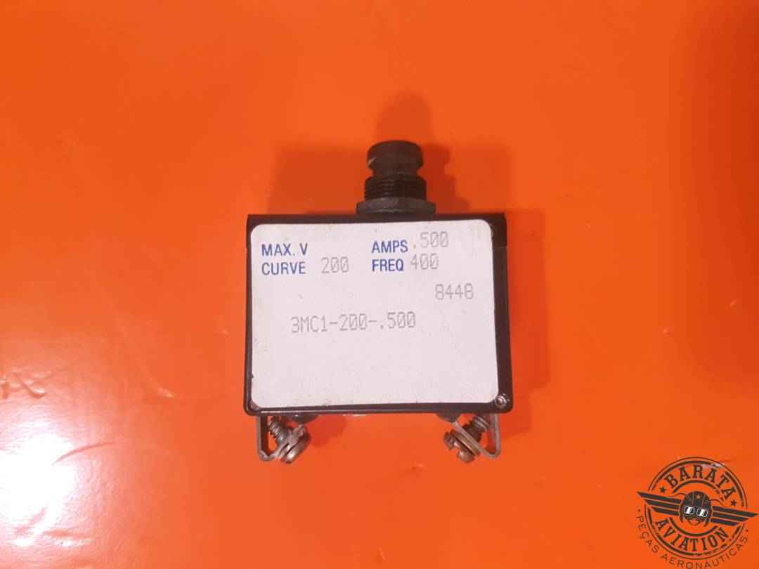 3MC1-200-.500  Klixon  Circuit Breaker 0.500 Amps