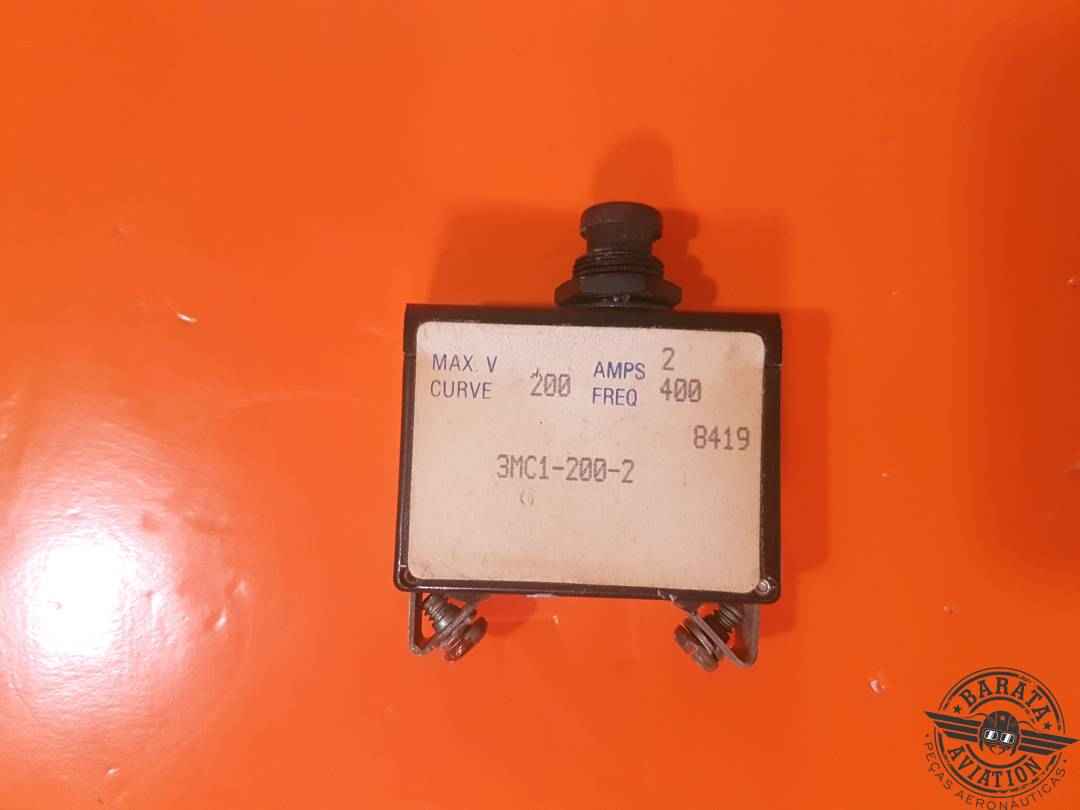 3MC1-200-2 Klixon Circuit Breaker 2 Amps