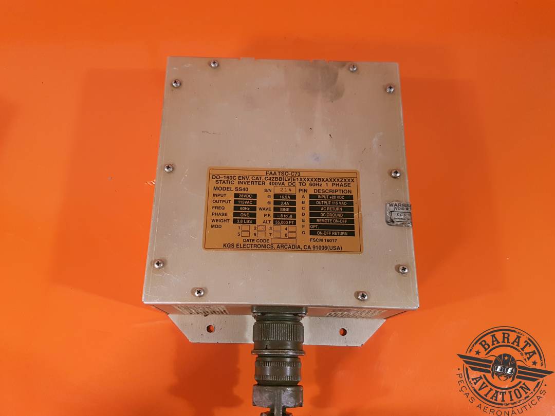 DO-160C KGS Electronics SS40 Static Inverter