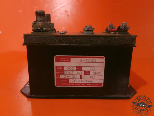 Relé eléctrico Hartman A-703D de 400 amperios y 28 V CC