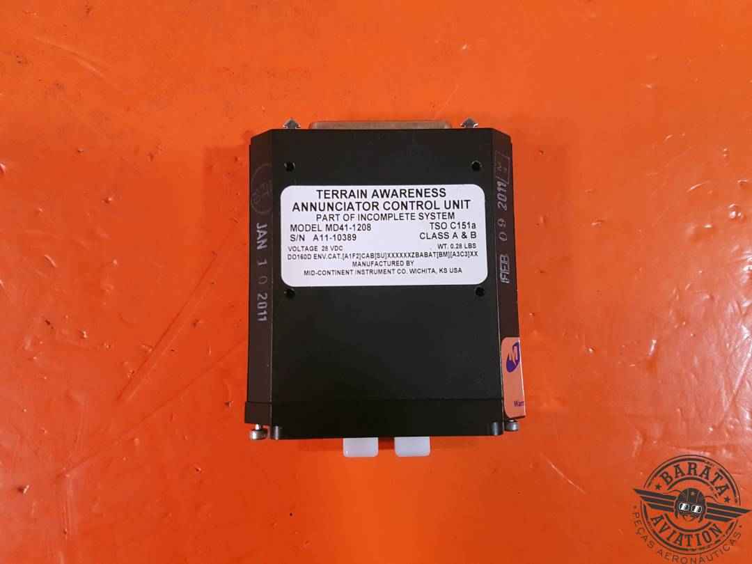 MD41-1208 Mid-Continent Terrain Awareness Annunciator Control Unit