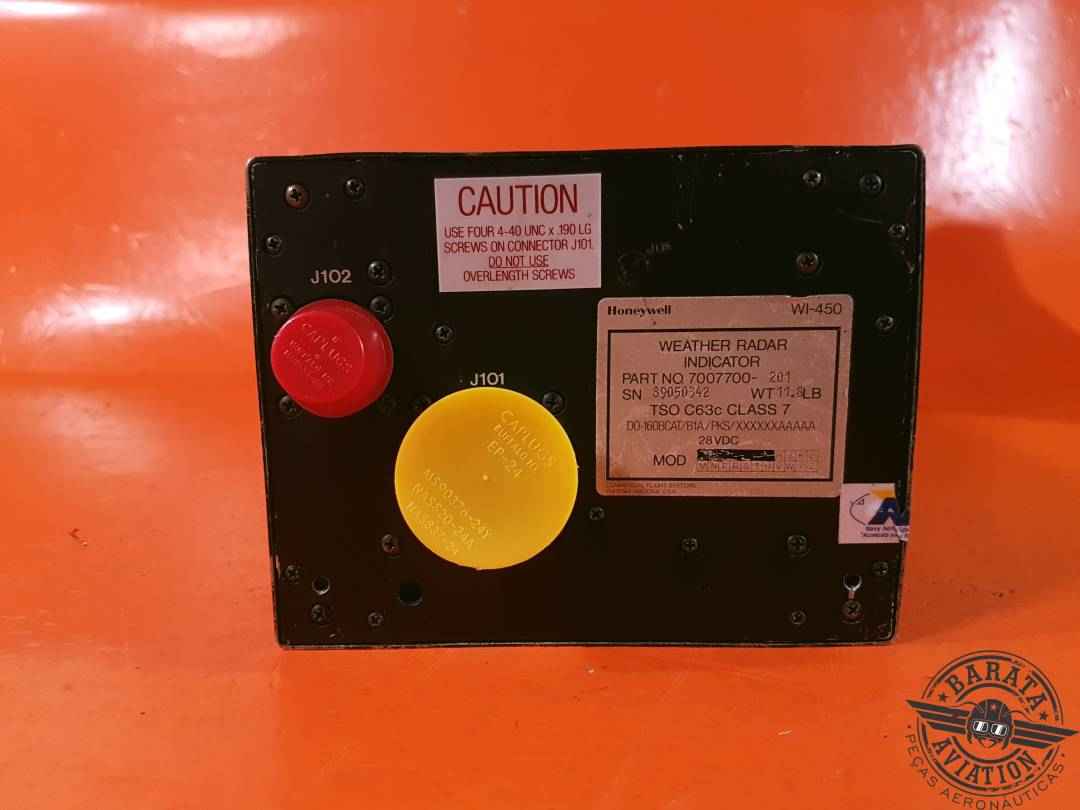 7007700-201 Honeywel WI-450 Weather Radar Indicator - 28 vdc