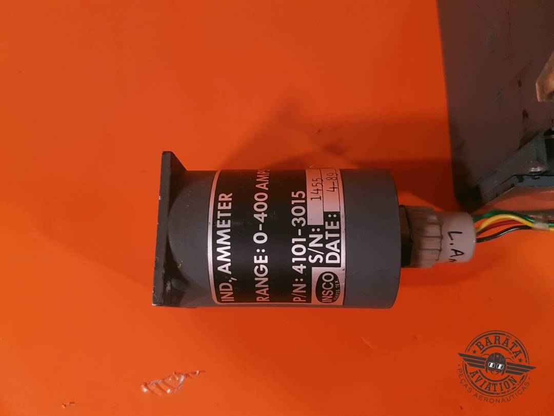 4101-3015 Insco Learjet Ammeter Indicator - Range: 0-400 Amps .