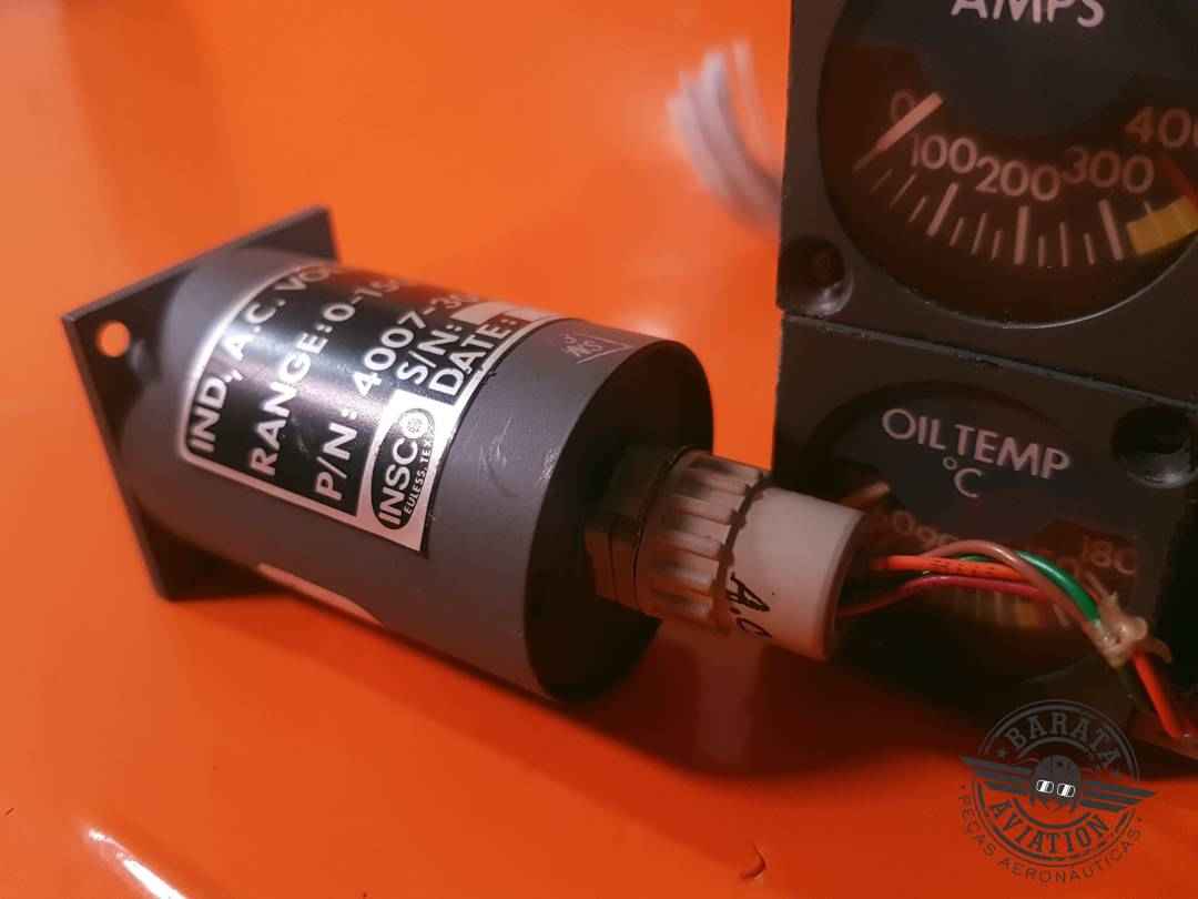 4007-3002 Insco Learjet A.C. Volts Indicator - Range 0-150 Vac