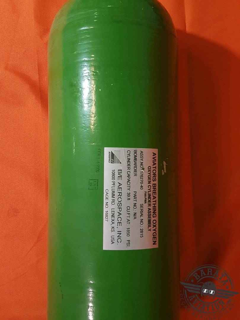 176270-40 B/E Aerospace Oxygen Cylinder Assembly