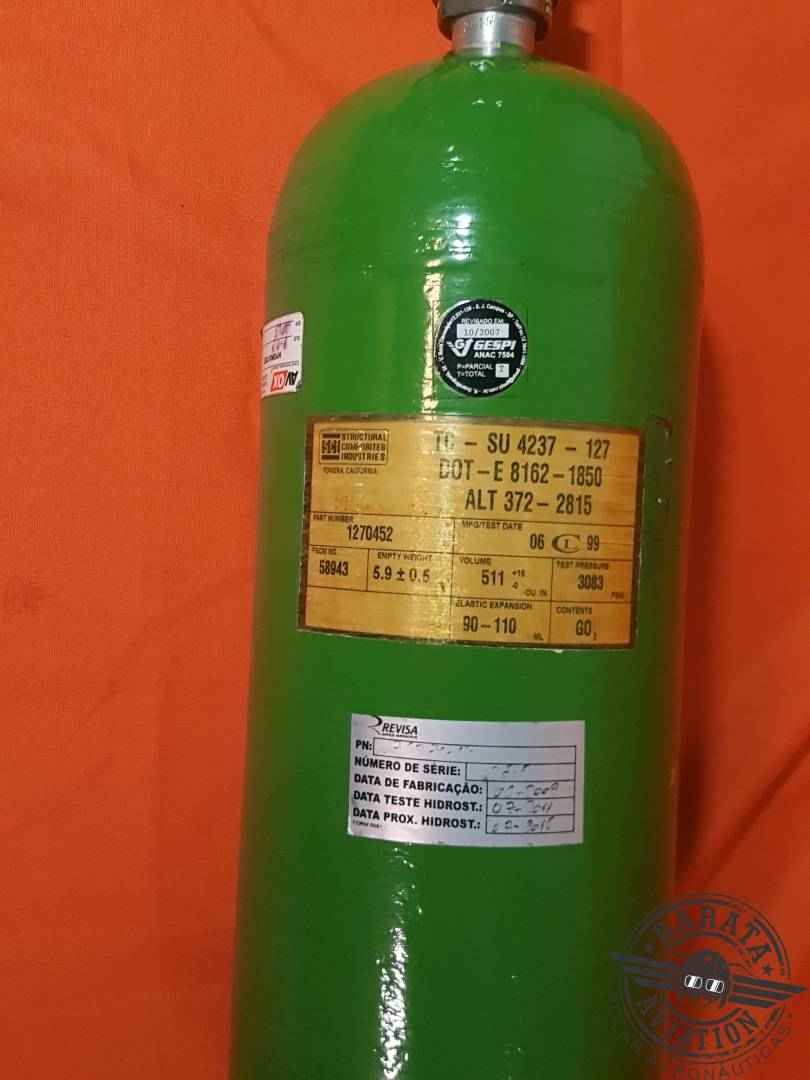 176270-40 B/E Aerospace Oxygen Cylinder Assembly