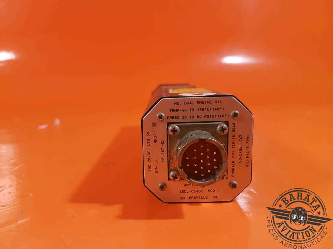SEDL-0C4BC Ametek Dual Engine Oil Indicator