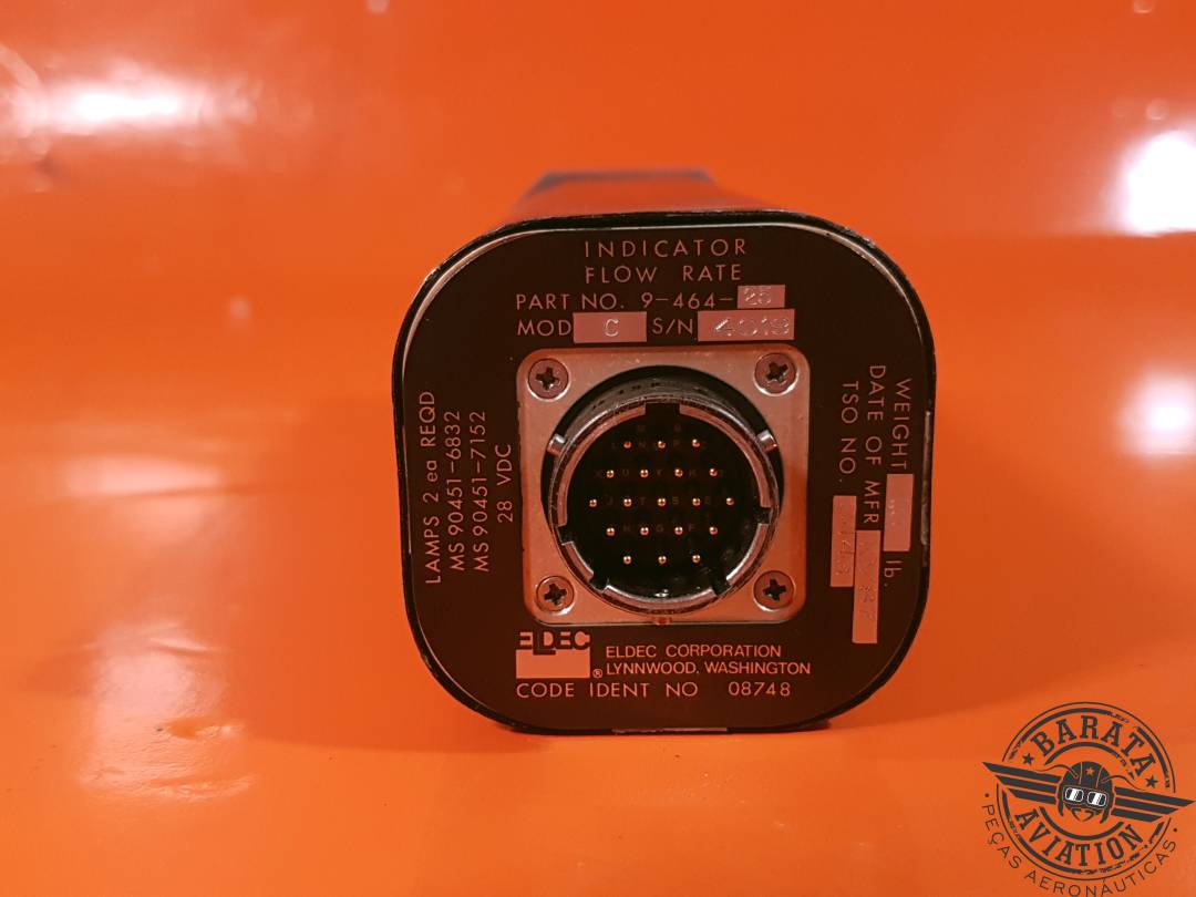 9-464-25 Eldec Corp. Fuel Flow Indicator - 28 vdc