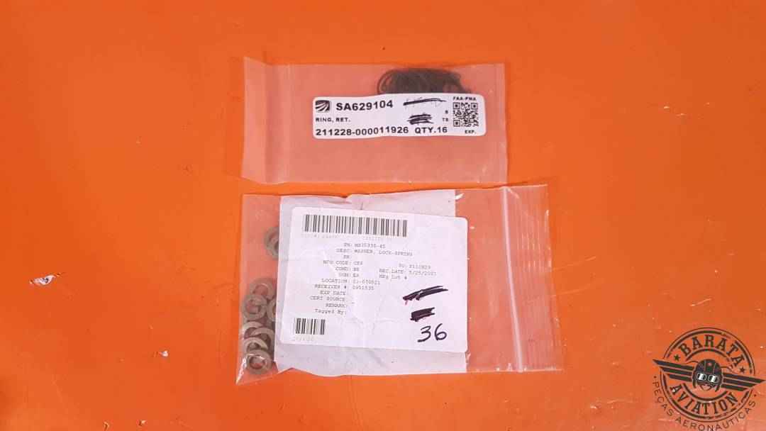 Retaining Ring & Lock Washers - Kit Novo